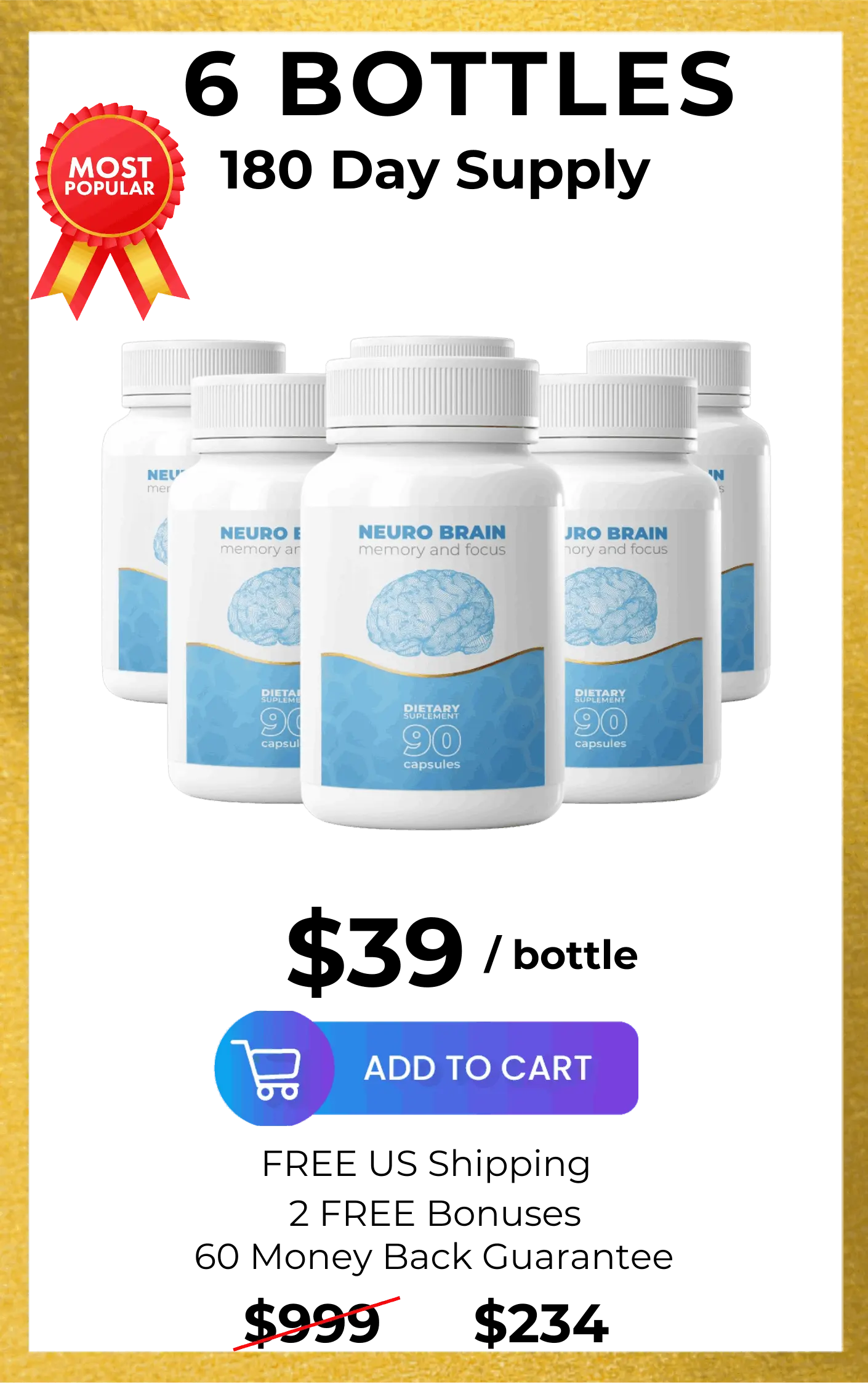 6 Bottle Neuro Brain big Discounts